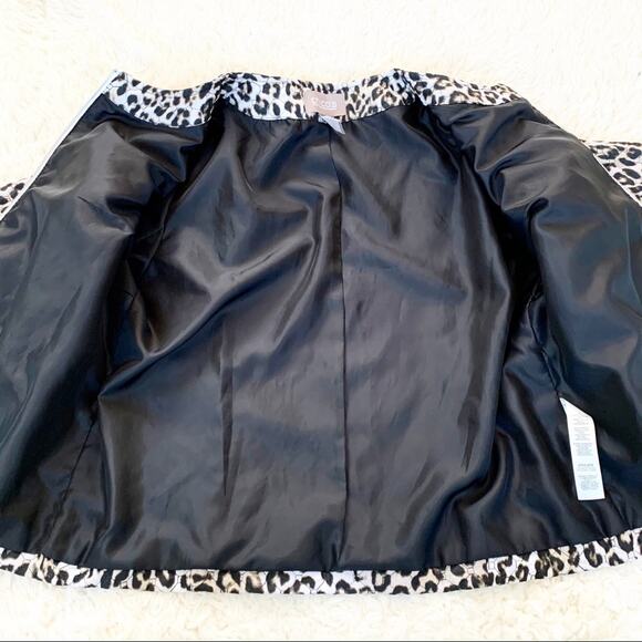 CHICO’S Leopard Quilted Neutral Animal Print Zip-up Blazer Jacket Small - Picture 8 of 11